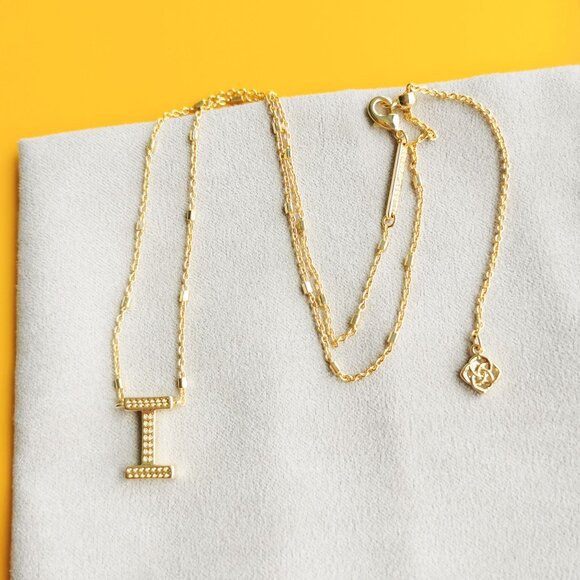 Kendra Scott Letter I Pendant Necklace in Gold - Picture 3 of 4